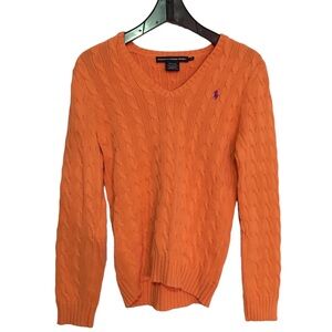 Ralph Lauren Bright Orange Knit Sweater